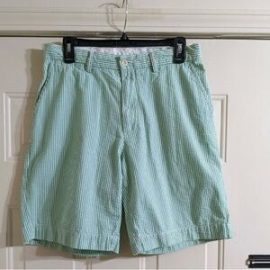 Green polo Ralph Lauren seersucker shorts